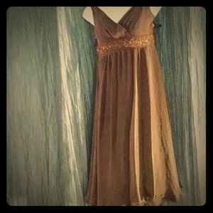 Beautiful beaded brown cocktail dress